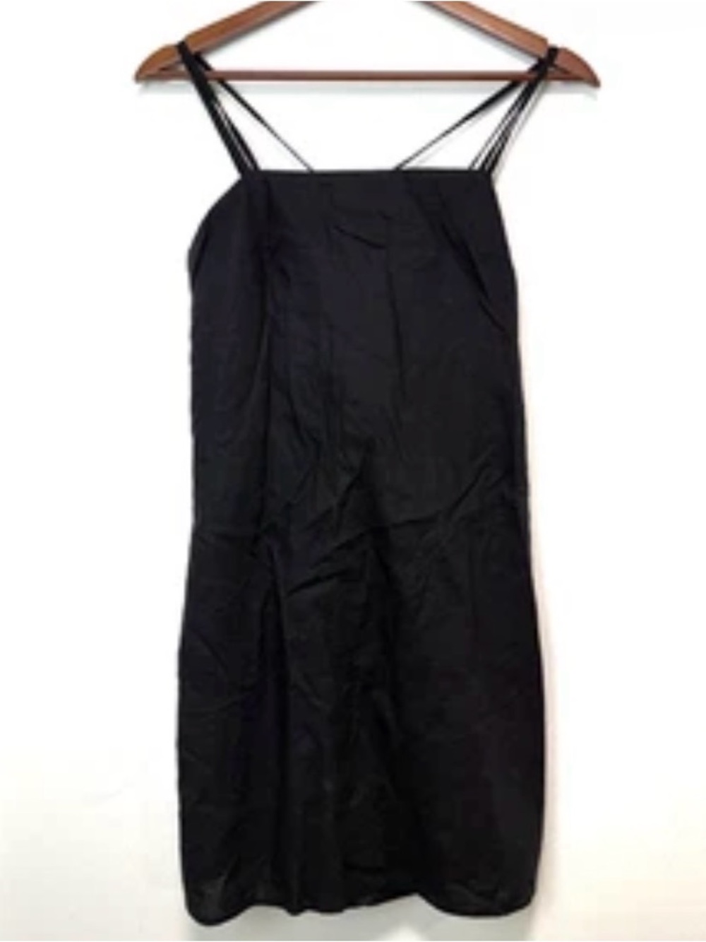 H&M Black Strappy Midi Slip Dress